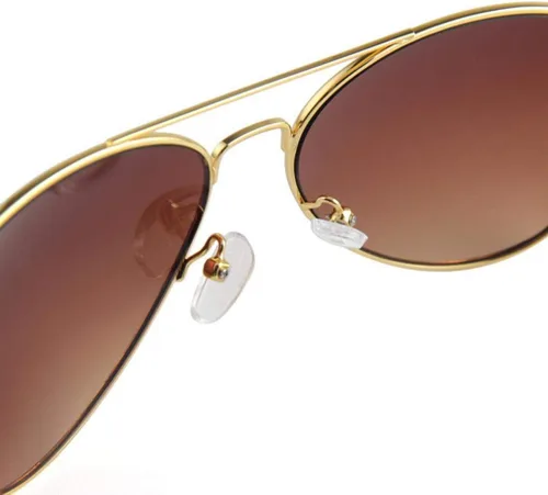 Vista 5 de Wodison Gafas de sol clásicas para niños y niñas, lentes de sol reflectantes con marco de metal