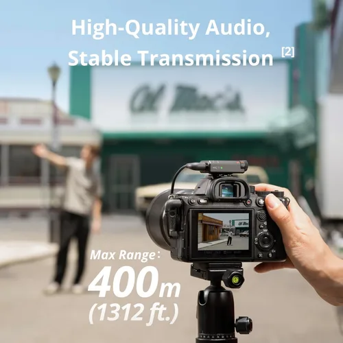 Vista 3 de DJI Mic Mini (2 TX + 1 RX + Estuche de Carga) Micrófono Lavalier Inalámbrico, Ultraligero, Cancelación de Ruido, Hasta 48 Horas de Duración