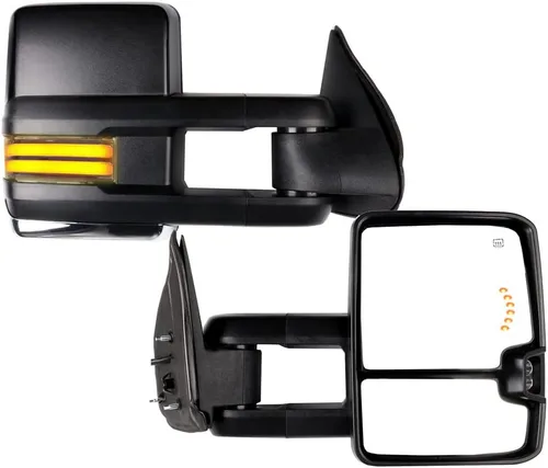 Vista 57 de Conjunto de espejo lateral del conductor o del pasajero para Ford F150 F250 F350 plegable manual, sin calefacción, color negro liso, paquete de 1