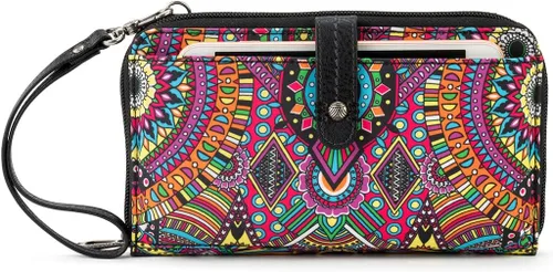Vista 27 de Sakroots Artist Circle - Cartera/Brazalete grande para teléfono celular Aqua World