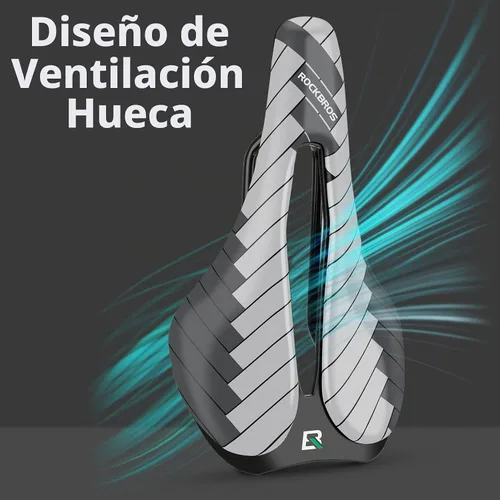 Vista 2 de ROCKBROS Asiento de bicicleta cómodo TPU acolchado para carretera MTB