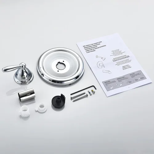 Vista 7 de Kit de accesorios para bañera y ducha con equilibrio de presión, compatible con válvula Moen Posi-Temp, cromado