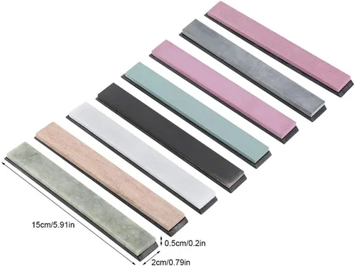 Vista 3 de 8 - Piece Whetstone Sharpening Stone Set, High - Grade Knife Sharpener with Grits 240# to 10000#, Portable Grinding Stone for Kitchen Knives