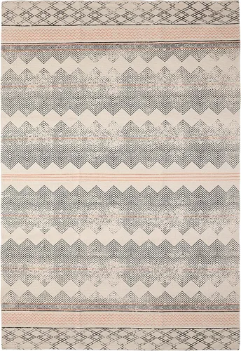 Vista 10 de French Connection Alfombra lavada a la piedra Estilo Halyn Ink Decoración bohemia moderna para el hogar Alfombra rectangular 100% algodón
