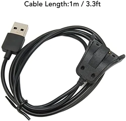 Vista 4 de Cable de carga USB para reloj Tomtom, cargador de repuesto para Tomtom Watch Series para Tomtom Golfer 2 Runner 22 Runner 3 Spar, 3.3 pies