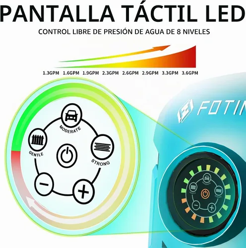 Vista 3 de Lavadora de presión 5000Max con pantalla táctil ajustable de 8 niveles, cable de alimentación de 35 pies con GFCI, 4 boquillas de conexión rápida
