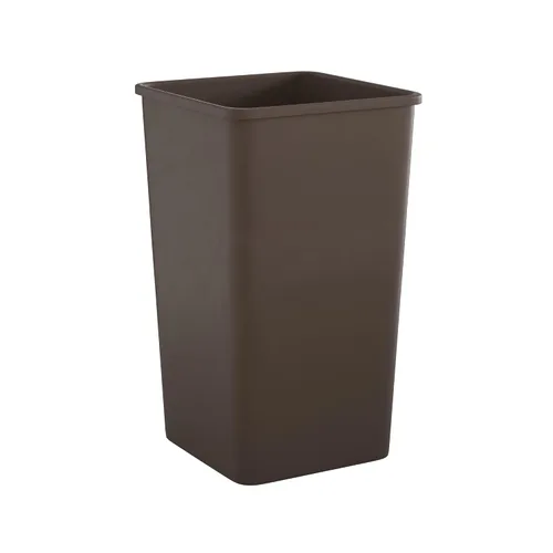 Vista 9 de Bote de basura comercial cuadrado beige de 19 galones para escuela, hotel, oficina, almacén, centro comercial, restaurante