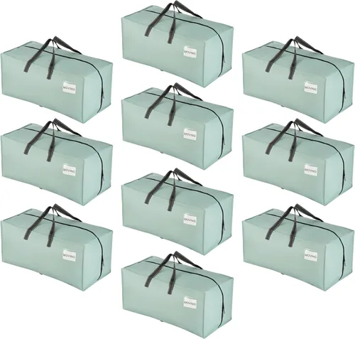 Vista 36 de VENO Paquete de 2 bolsas de mudanza, correas de mochila, mudanza, cajas de almacenamiento universitario, con tapas, resistentes, extragrandes, asas