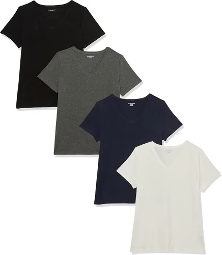 Vista 242 de Amazon Essentials Women's Regular-Fit Short-Sleeve Crewneck T-Shirt