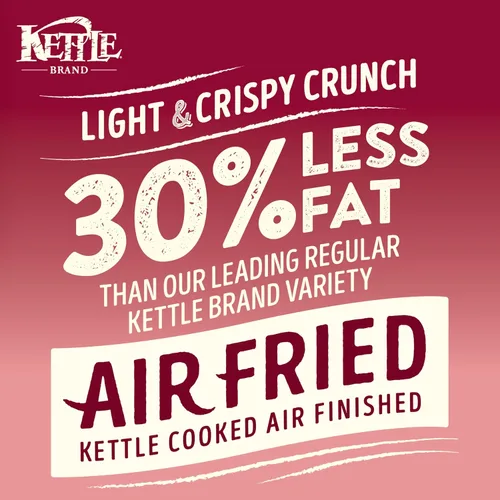 Vista 5 de Kettle Brand Papas fritas con sal del Himalaya, fritas al aire, bolsa de 6.5 onzas, (paquete de 2)