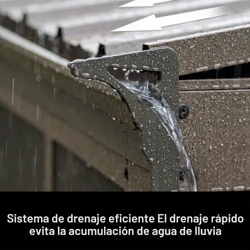 Vista 3 de Aoxun Solárium montado en la pared de 10 x 12 pies, solárium de aluminio cerrado inclinado a cenador con techo inclinado de acero galvanizado