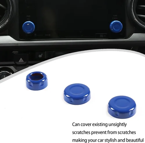 Vista 5 de Lcojicep Cubierta circular de botón de volumen para consola central de automóvil compatible con Tacoma 2015-2022, accesorios de decoración de ABS