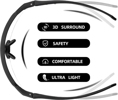 Vista 4 de ROCKBROS Gafas de sol deportivas fotocrómicas polarizadas para hombres y mujeres, protección UV, gafas de sol de ciclismo con marco envolvente