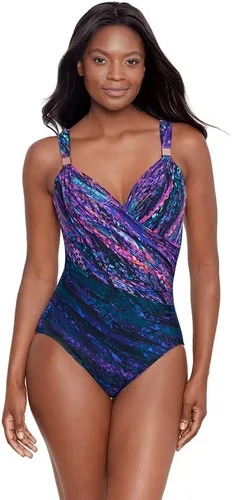 Vista 11 de Miraclesuit Traje de baño de una pieza con brasier con aros y control de abdomen para mujer