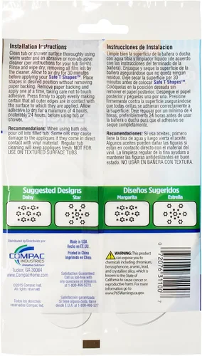 Vista 2 de COMPAC HOME Select Safe-T-Shapes, Large, White Daisy 14 Count (Pack of 2)