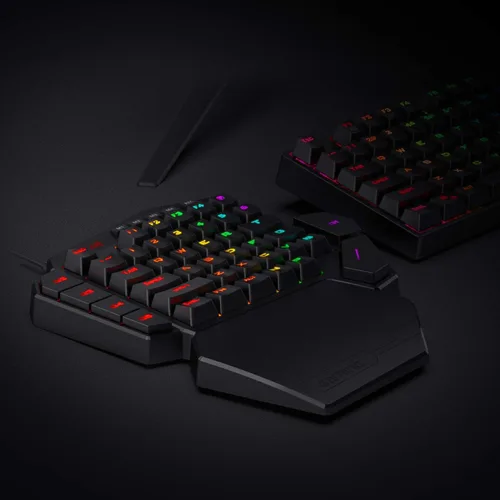 Vista 5 de Redragon Paquete de teclado con una sola mano K585 y mouse inalámbrico para juegos M656 Gainer