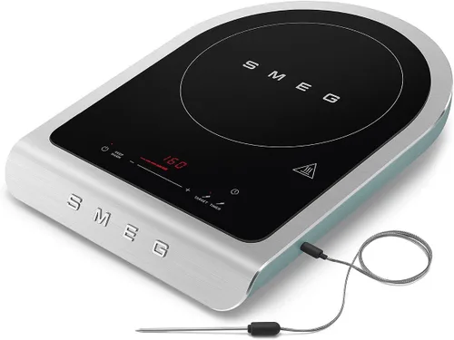 Vista 6 de SMEG Cocina de inducción portátil de 1800 W - Colección Collezione Placa de inducción de un solo quemador con sonda, 9 niveles de potencia + Negro