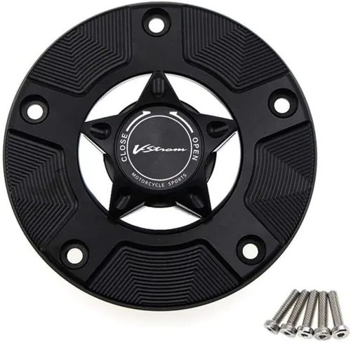 Vista 10 de TEMKIN W Gas Fuel Tank Cap for Suzuki DL 650 V-Strom 2012-2016 Motorcycle CNC Quick Release Cover Y (Color : Black)