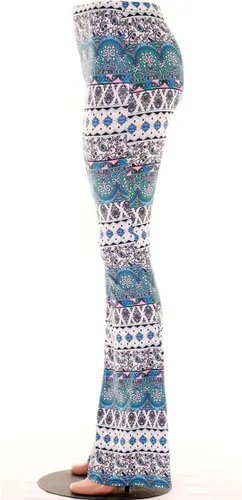 Vista 6 de Herose - Pantalones acampanados para mujer tiro alto, estilo bohemio, largos hasta el suelo, tallas S a 2XL