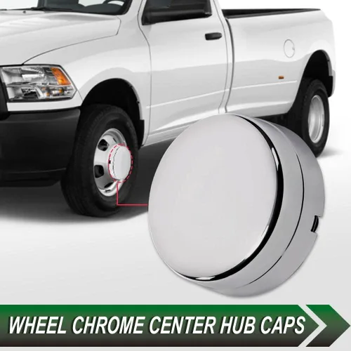 Vista 3 de VRracing - Juego de 2 tapas centrales de rueda compatibles con Dodge Ram 3500 2003-2017 de 1 tonelada de doble rueda cromada