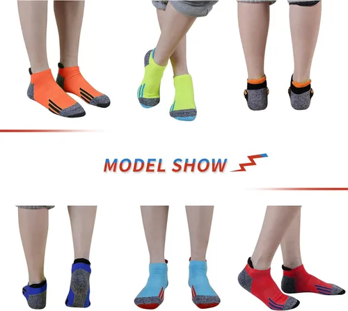 Vista 2 de JOYNÉE Mens Ankle Low Cut Athletic Tab Socks for Men Sport Comfort Cushion Sock 6 Pack