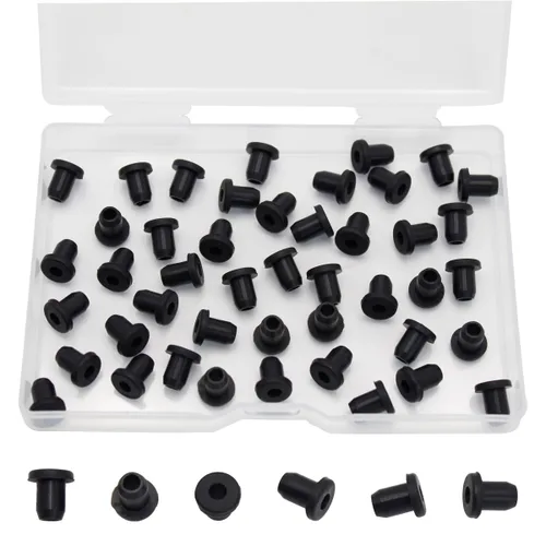 Vista 27 de EASYEAH 65 piezas de arandelas de goma con forma de sombrero de copa para cableado, kit surtido impermeable para alambres, arandelas de goma