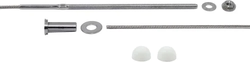 Vista 10 de Kit de barandilla de cable de 1/8 pulgadas para postes de madera, 5 pies de longitud, acero inoxidable 316, no requiere engarzado, barandilla