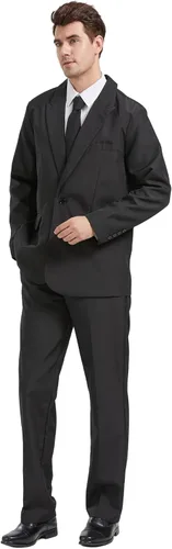 Vista 2 de Disfraz de traje para hombre, traje de fiesta de color sólido, traje de adulto, divertido disfraz de Halloween, baile de graduación, discoteca