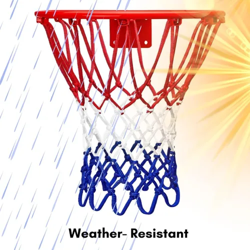 Vista 4 de SperoPro - Red de baloncesto profesional de 7.16 onzas, repuesto para exteriores para todo tipo de clima, anti látigo, red de baloncesto resistente