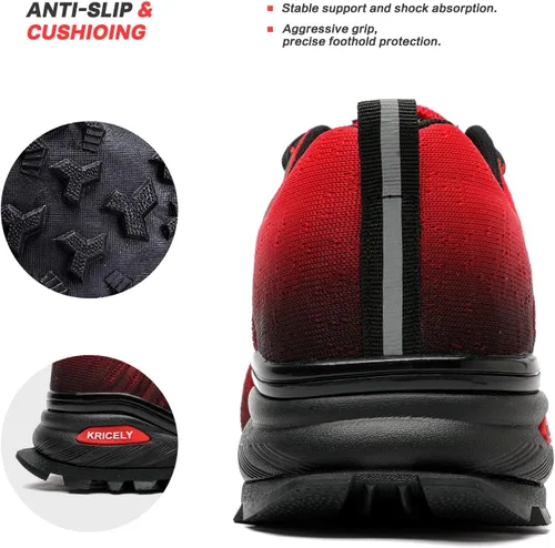 Vista 7 de Kricely Zapato deportivo para hombre, para correr, caminar, hacer senderismo y entrenamiento funcional, para exteriores, calzado informal de hombre