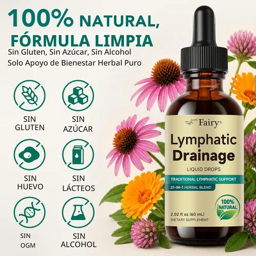 Vista 4 de Gotas de drenaje linfático, limpieza de desintoxicación de ganglios