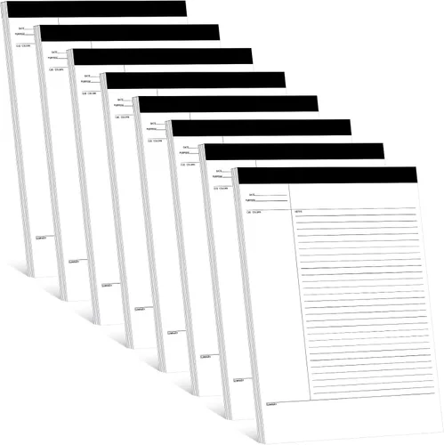 Vista 9 de Outus 4 paquetes de blocs de notas de tamaño legal de 8.5 x 11.75 pulgadas con 50 hojas/bloc, blocs de notas en blanco con renglones de tamaño legal