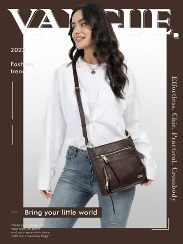 Vista 7 de Vangue Crossbody Purses for Women Multi Pockets Vintage Bags Trendy Vegan Leather
