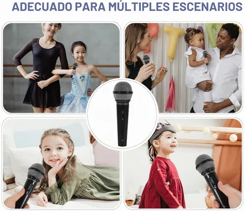 Vista 7 de NUOBESTY Micrófono de juguete de imitación para niños - Micrófono de plástico falso para regalos de fiesta de cumpleaños o juego de disfraces