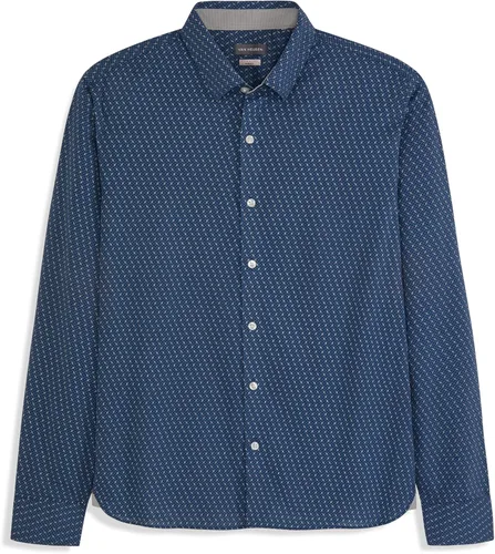 Vista 11 de Van Heusen Camisa de Hombre de Ajuste Clásico con Protección contra Manchas Never Tuck Elástica Lisa de Botones Bel Air Azul