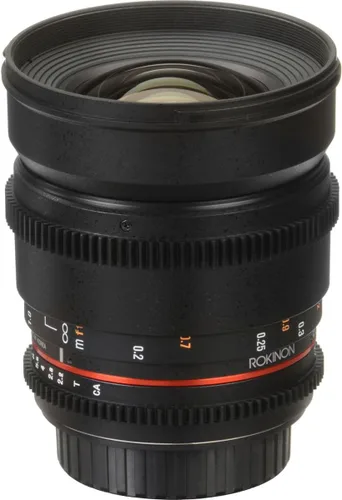 Vista 6 de Rokinon DS16M-NEX 0.630 in T2.2 Cine lente gran angular para cámaras Sony Alpha E-Mount lente intercambiable, color negro