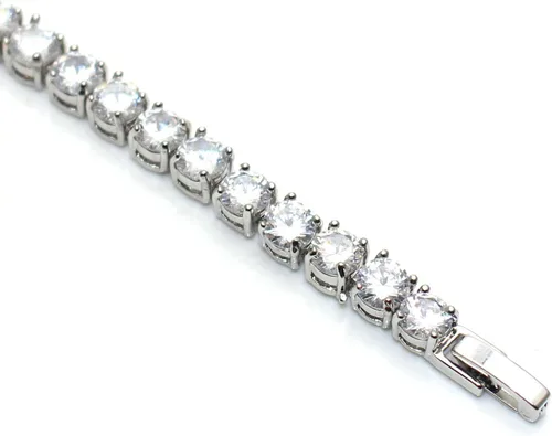 Vista 4 de Harry and Henry Pulseras de perlas de 3 capas para mujer, pulsera de diamantes de imitación brillantes, pulsera abierta de perlas de cristal