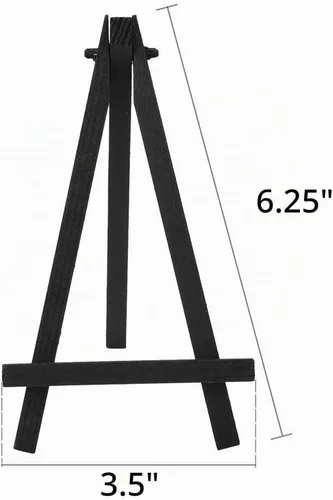 Vista 2 de Pack de 12 minicaballetes de madera, de eBoot, color negro