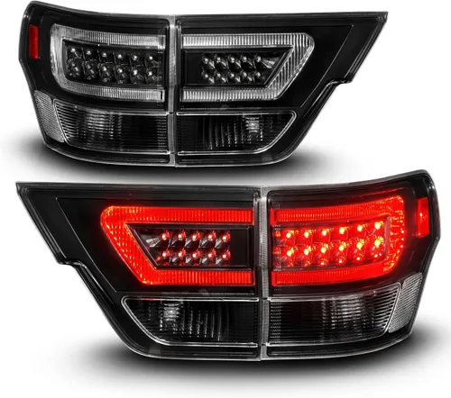 Vista 2 de AmeriLite Juego de luces traseras de repuesto para Jeep Grand Cherokee WK2 2011-2013, color negro, lado del pasajero y del conductor