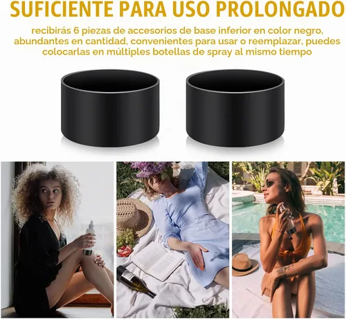 Vista 7 de Zubebe 6 fundas de silicona para botella de spray de vidrio, bota inferior