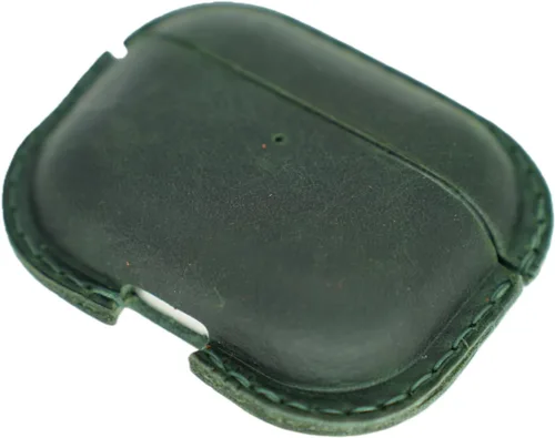 Vista 11 de JJNUSA Funda de cuero vintage genuino envejecido para Airpods Pro 3 3ª generación (2025) Funda protectora con carga inalámbrica compatible con Marrón