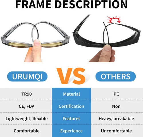 Vista 5 de URUMQI Gafas de sol polarizadas para mujer gafas de sol de ojo de gato de moda UV400 marco flexible TR90