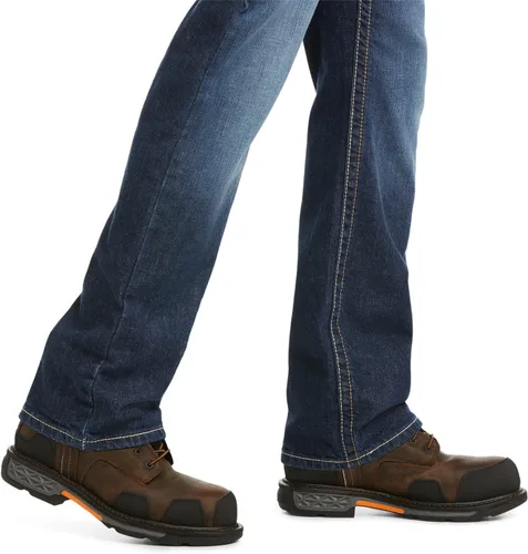 Vista 4 de Ariat FR M5 Slim DuraStretch - Jeans apilables de pierna recta, mezclilla para hombre, Azul