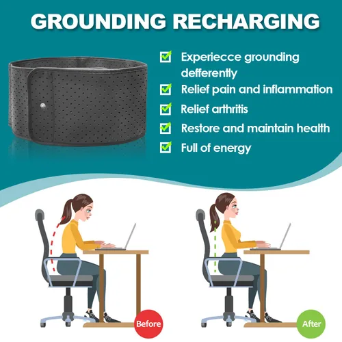 Vista 4 de Soporte de espalda a tierra para dormir, energía, alivio del dolor, inflamación, equilibrio, apoyo alternativo para aliviar el dolor, bienestar