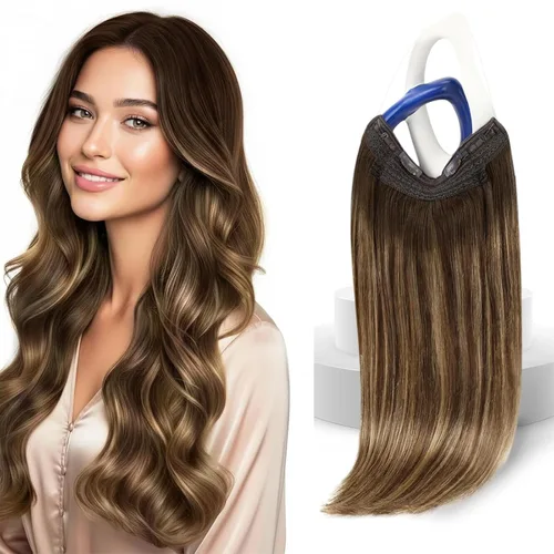 Vista 34 de Sunny - Extensiones de cabello humano real, con cable/hilo y clips ajustables, aplicación invisible, 2.82 onzas, 12 pulgadas, color rubio cenizo