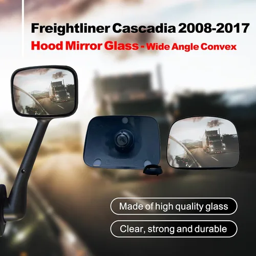 Vista 2 de SPLENDID Cristal de repuesto para espejo de capó para Freightliner Cascadia 2008-2017, vidrio convexo gran angular, alto reflectante, lado