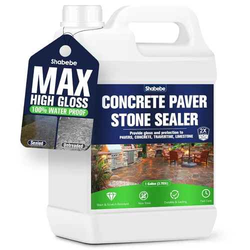 Vista 10 de Sellador de piedra premium, 8 onzas – Aspecto húmedo de brillo máximo para adoquines, entradas de vehículos y patios – Impermeable y resistente a