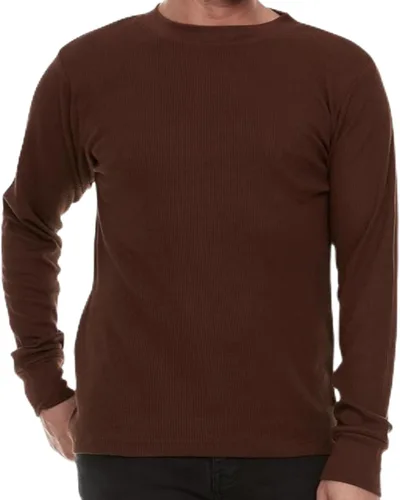 Vista 21 de JMR Camisa Térmica de Punto Gofre Pesado para Hombre - 100% Algodón Manga Larga - Usar como Capa Base o Independiente - Cálida y Transpirable Negro