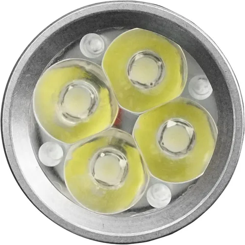 Vista 5 de MecArmy Linterna ultra brillante de acero inoxidable PS16, 2000 lúmenes con 4 LED XP-G2, linterna compacta EDC recargable por USB, de larga