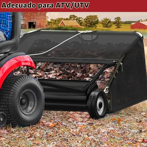 Vista 6 de YITAMOTOR Barredora de césped de remolque de 42 pulgadas, colector de hojas